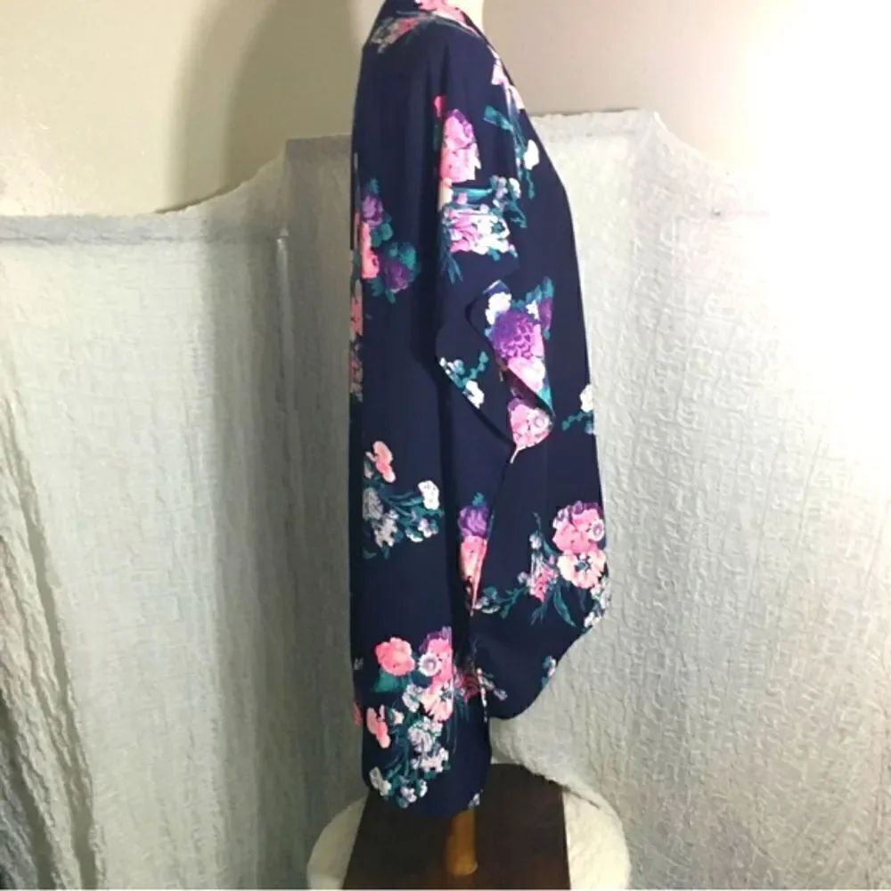 12PM by Mon Ami Floral Kimono Style Cardigan Size Small - Picture 3 of 9